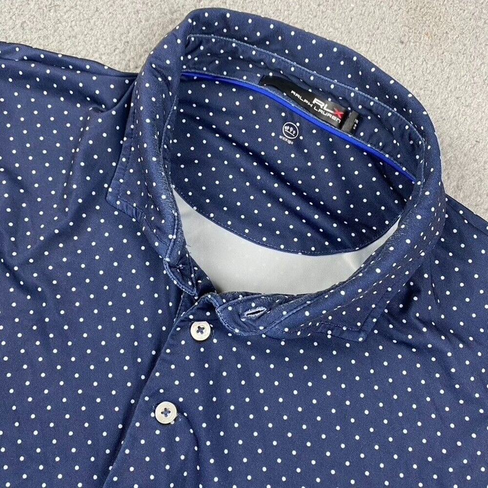 RLX Ralph Lauren Navy Polka Dot Polo Shirt